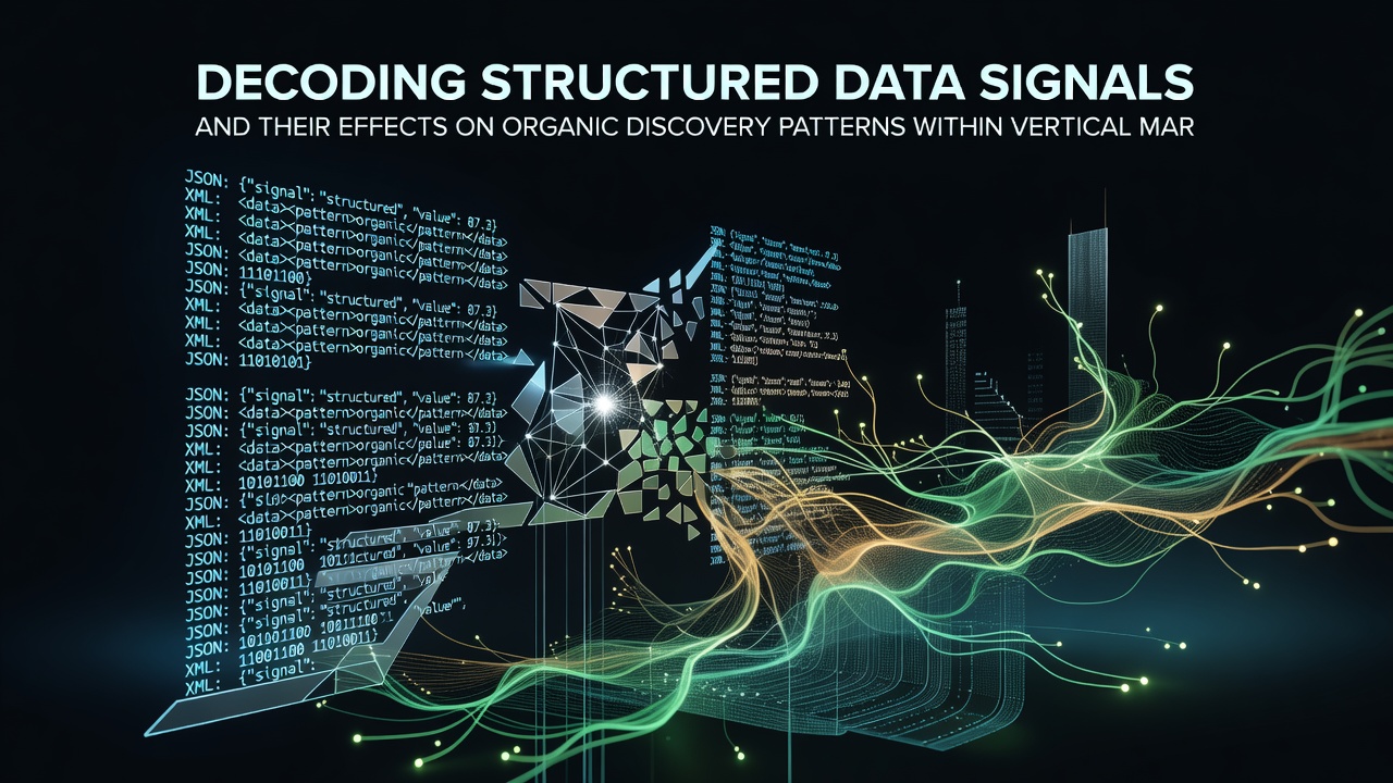 Analytics dashboard showing organic discovery shifts after structured data implementation in vertical platforms